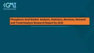 Phosphoric Acid Market Trend, Drivers, Challenges, Key Companies by 2032