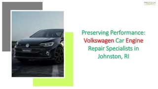 Preserving Performance Volkswagen Car Engine Repair Specialists in Johnston, RI