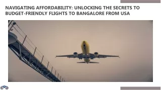 Cheap Flights to Bangalore From USA