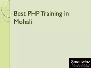 Best PHP Training in Mohali