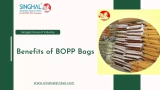 Benefits of BOPP Bags - Singhal Industry