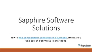 Top 10 Web Development Companies in Baltimore, Maryland | Web Design Companies