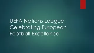 Nations League - Witness the Clash of Europe's Finest on SonyLIV
