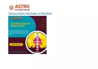 Famous Indian Astrologer in Maryland