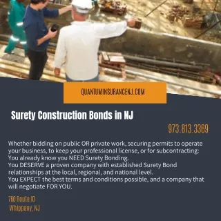 Surety Construction Bonds in NJ