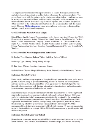 Metformin Market