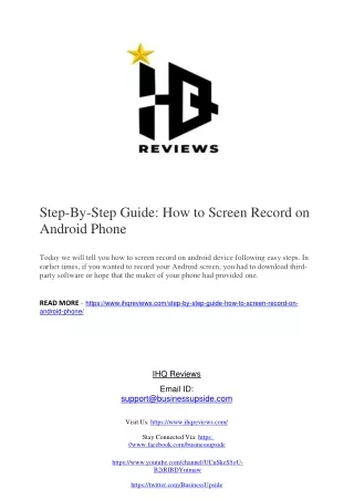 Step-By-Step Guide: How to Screen Record on Android Phone