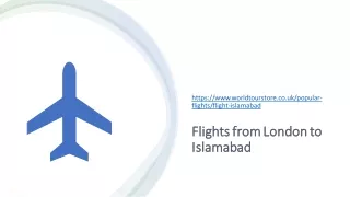 Flights from London to Islamabad