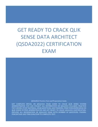 Get Ready to Crack Qlik Sense Data Architect (QSDA2022) Certification Exam