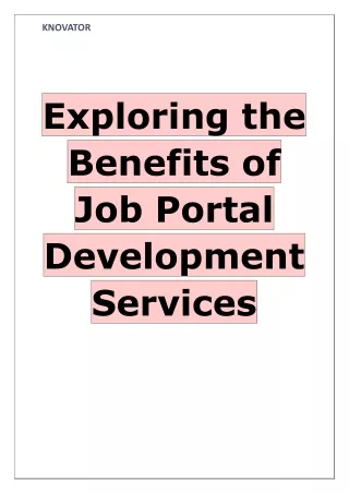 Job Portal Development