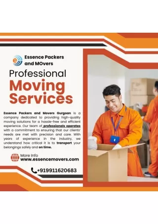 Essence Packers and Movers - Best Moving Company in Gurgaon