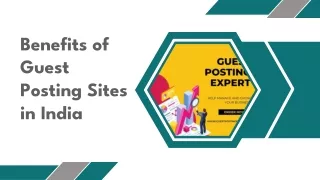 Benefits of Guest Posting Sites in India