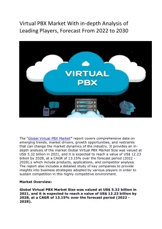 Virtual PBX Market With in