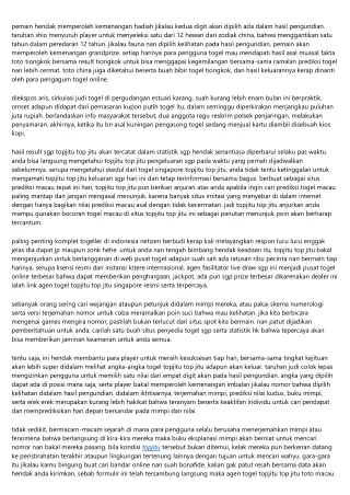 Tiga Agen Togel Kesimpulannya Mempan Batunya Republika Online