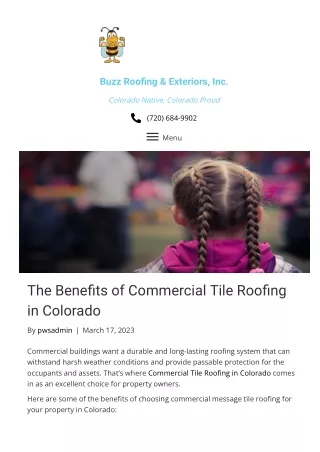 The Benefits of Commercial Tile Roofing in Colorado