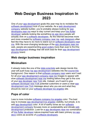 Web Design Business Inspiration In 2023