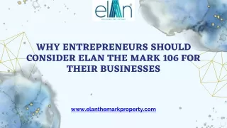 Why Entrepreneurs Should Consider Elan The Mark 106