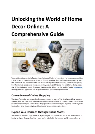 Unlocking the World of Home Decor Online.docx