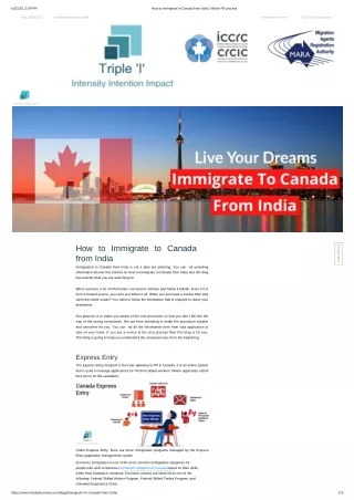 How to immigrate to Canada from India Whole PR process