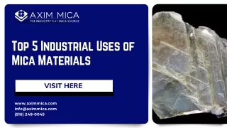 Top 5 Industrial Uses of Mica Materials