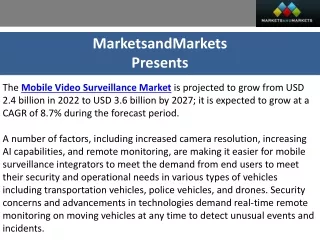 Mobile Video Surveillance Market Analysis: Size, Share, and Forecast 2027