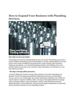 How to Expand Your Business with Plumbing Services.