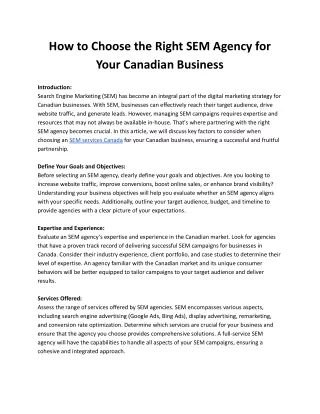 _How to Choose the Right SEM Agency for Your Canadian Business