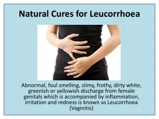 Safe and Effective Leucorrhoea Natural Treatment