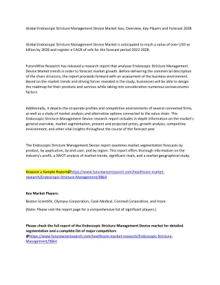 Endoscopic Stricture Management Device Market