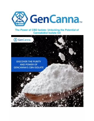 GENCANNA CBN ISOLATE