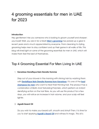 4 grooming essentials for men in UAE for 2023