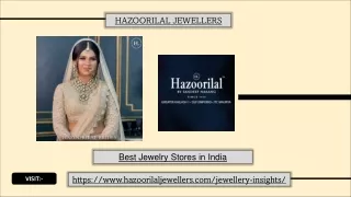 Best Jewelry Stores in India