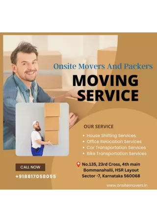 Onsite Movers and Packers - House shifting services in HSR Layout