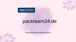 Einsteller für das Ver- und Entladen | Packteam24.de