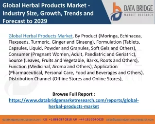 Global Herbal Products Market