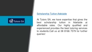 Best Scholarship Tuition in Adelaide at Tutors SA