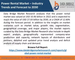 Global Power Rental Market