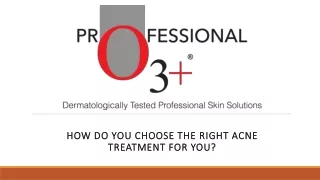 What should you consider when choosing the right acne treatment for your specific needs