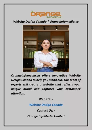 Website Design Canada  Orangeinfomedia.ca
