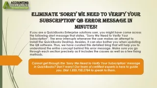 Simple methods to instantly fix Sorry We Need to Verify Your Subscription Issue