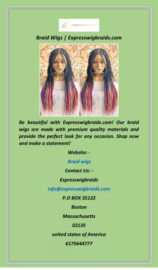 Braid Wigs  Expresswigbraids