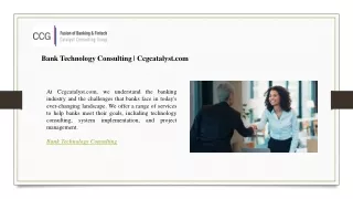 Bank Technology Consulting  Ccgcatalyst.com