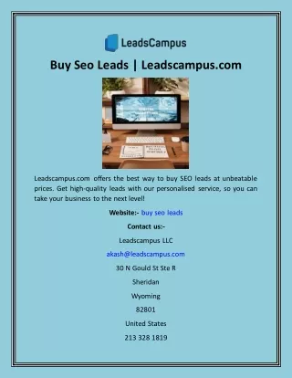 Buy Seo Leads  Leadscampus