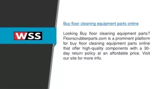 Buy Floor Cleaning Equipment Parts Online Floorscrubberparts.com