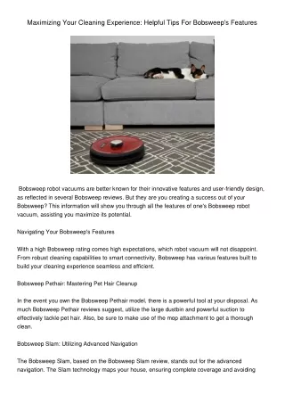 MaximizingYourCleaningExperienceHelpfulTipsForBobsweepsFeatures