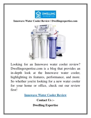 Innowave Water Cooler Review  Dwellingexpertise