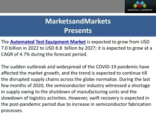 Strategic Insights into the Automated Test Equipment Market: Future Forecast