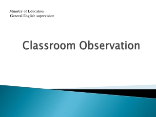 Classroom Observation