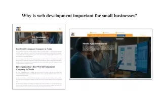 Why is web development important for small businesses