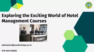 Exploring the Exciting World of Hotel Management Courses